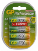 Аккумулятор GP 270AAHC3/1 AA NiMH 2700mAh (промо:3+1) (4шт) от магазина РЭССИ