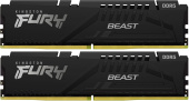 Память DDR5 2x32GB 5600MHz Kingston KF556C36BBEK2-64 Fury Beast Black RTL Gaming PC5-44800 CL36 DIMM 288-pin 1.25В single rank с радиатором Ret от магазина РЭССИ