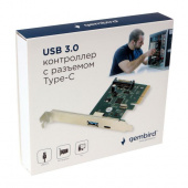 Контроллер USB 3.1 Gembird SPCR-02 в разъем PCI-e 1xUSB-A + 1xType-C от магазина РЭССИ