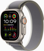 Смарт-часы Apple Watch Ultra 2 A2986 49мм OLED корп.титан Trial loop рем.зеленый/серый разм.брасл.:145-220мм (MRF43LL/A) от магазина РЭССИ