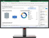 Монитор Lenovo 27" ThinkVision P27h-30 черный IPS LED 6ms 16:9 DVI HDMI матовая HAS Piv 1000:1 350cd 178гр/178гр 2560x1440 60Hz DP 2K USB 7кг от магазина РЭССИ