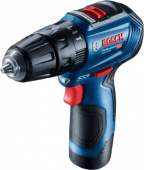 Дрель-шуруповерт Bosch GSB 12V-30 аккум. патрон:быстрозажимной (кейс в комплекте) (06019G9120) от магазина РЭССИ