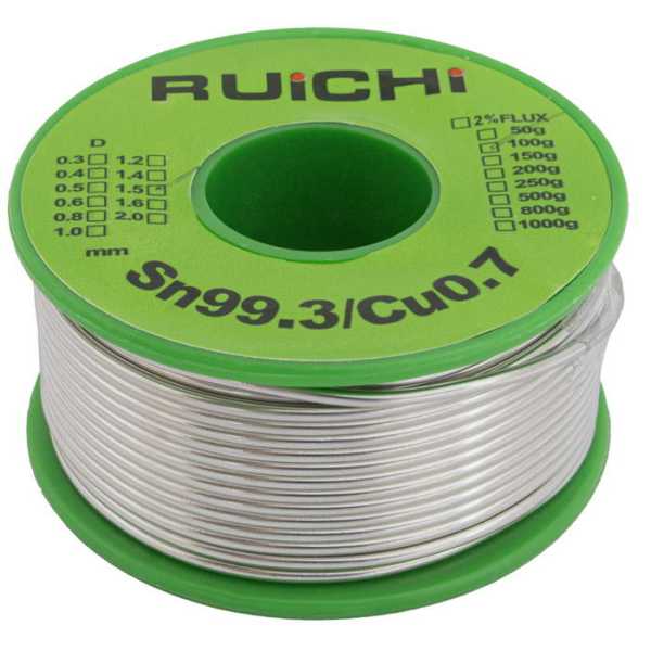 Sn99.3/Cu0.7 d1.5mm 100g от магазина РЭССИ