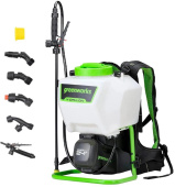 Опрыскиватель Greenworks G24BPSII аккум. ранц. 15л белый/зеленый (5300307) от магазина РЭССИ