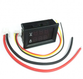 Приборы VC288 RR Вольтметр амперметр  DC 0-100V 10A  0.28" Red Red LED