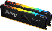 Память DDR4 2x16GB 3200MHz Kingston KF432C16BB12AK2/32 Fury Beast RGB RTL Gaming PC4-25600 CL16 DIMM 288-pin 1.35В dual rank с радиатором Ret от магазина РЭССИ