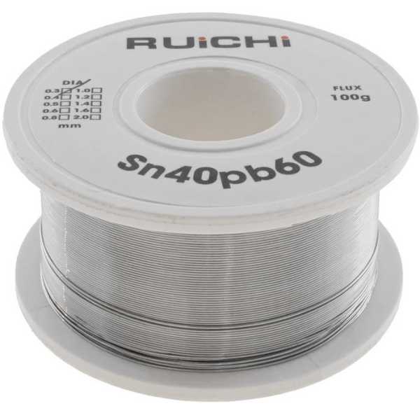 Sn40/Pb60 d0.3mm 100g flux от магазина РЭССИ