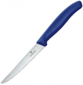 Нож кухонный Victorinox Swiss Classic (6.7232.20) стальной для стейка лезв.110мм серрейт. заточка синий от магазина РЭССИ