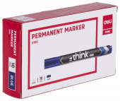 Маркер DELI перманентный Think круглый пиш. наконечник 1.5мм синий EU10030 от магазина РЭССИ