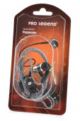 Наушники Pro Legend Metall PL5004 затычки, ткань, черно-белые, 20-20kHz, 102#3dB, 32 Ом, шнур 1м, gold BL1 от магазина РЭССИ