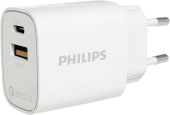 Сетевое зар./устр. Philips DLP4317 20W 0.8A (PD) USB/USB Type-C универсальное белый (DLP4317CW/70) от магазина РЭССИ