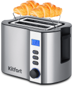Тостер Kitfort КТ-6251 800Вт нержавеющая сталь/черный от магазина РЭССИ