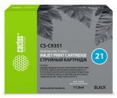 Картридж струйный Cactus CS-C9351 №21 черный (17мл) для HP DJ 3920/3940/D1360/D1460/D1470/D1560/D2330/D2360/D2430/D2460/F370/F375/F380/F2180/F2187/F2224/F2280/F2290/F4140/F4172/F4180/F4190 от магазина РЭССИ