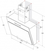 Вытяжка каминная Indesit IHVP 6.4 LL K черный/нержавеющая сталь управление: кнопочное (1 мотор) от магазина РЭССИ