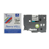 Лента Vell VL-FX231 Brother TZE-FX231 12 мм черный на белом для PT 1010/1280/D200/H105/E100/D600/E300/2700/P700/E550 320003 от магазина РЭССИ