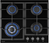 Газовая варочная поверхность Weissgauff HGG 641 BGV черный от магазина РЭССИ