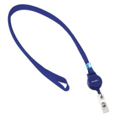 Держатель-рулетка для бейджей BRAUBERG 70 см с синей лентой 45 см 235724 от магазина РЭССИ