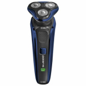 Бритва роторная Polaris PMR 0309RC wet/dry PRO 5 blades+ реж.эл.:3 питан.:элек.сеть/аккум. синий/черный от магазина РЭССИ