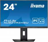 Монитор Iiyama 23.8" ProLite XUB2492HSU-B5 черный IPS LED 4ms 16:9 HDMI M/M матовая HAS Piv 1000:1 250cd 178гр/178гр 1920x1080 VGA DP FHD USB 3.7кг от магазина РЭССИ