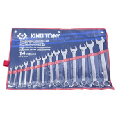 Набор комбинированных ключей KING TONY 5/16"-1-1/4" 14 предметов 1214SR от магазина РЭССИ