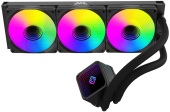 Система водяного охлаждения GMNG GG-LC360ARGB1 ARGB 120x120x25mm Soc-AM5/AM4/1151/1200/2066/1700 черный 4-pin 22-35dB Al+Cu 350W 1550gr Ret (GG-LC360ARGB1-BK) от магазина РЭССИ
