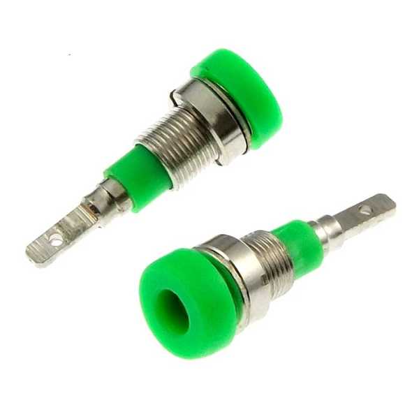 Z007 2mm panel jack GREEN от магазина РЭССИ