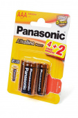 Элемент питания Panasonic Alkaline Power LR03APB/6BP 4+2F LR03 4+2шт BL6 от магазина РЭССИ