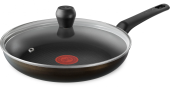 Сковорода Tefal Easy Plus 04237924 круглая 24см ручка несъемная (с крышкой) черный (9100054100) от магазина РЭССИ