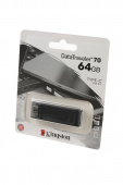 Носитель информации KINGSTON USB 3.0/3.2 Gen 1/Type-C 64GB DataTraveler 70 чёрный BL1 от магазина РЭССИ