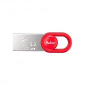 Флеш Диск Netac 128Gb UM2 NT03UM2N-128G-32RE USB3.2 серебристый/красный от магазина РЭССИ