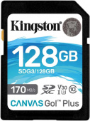 Флеш карта SDXC 128Gb Class10 Kingston SDG3/128GB Canvas Go! Plus w/o adapter от магазина РЭССИ