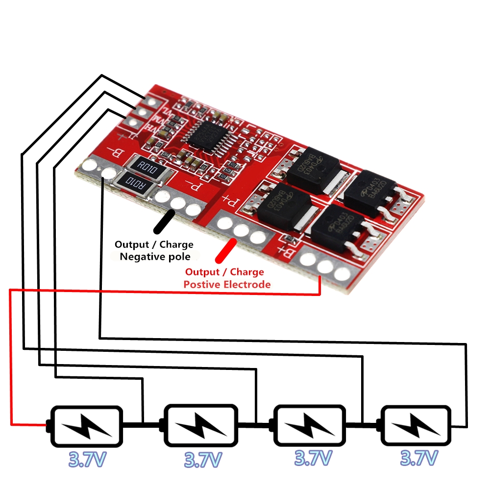 Схема подключения платы bms 4s