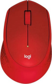 Мышь Logitech M331 Silent Plus красный оптическая (1000dpi) silent беспроводная USB (3but) от магазина РЭССИ