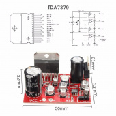 TDA7379 Плата усилителя звука 2х39Вт AD828 DC 12V (FUT-TDA7379) от магазина РЭССИ