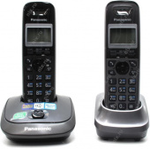 Р/Телефон Dect Panasonic KX-TG2512RU2 титан (труб. в компл.:2шт) АОН от магазина РЭССИ