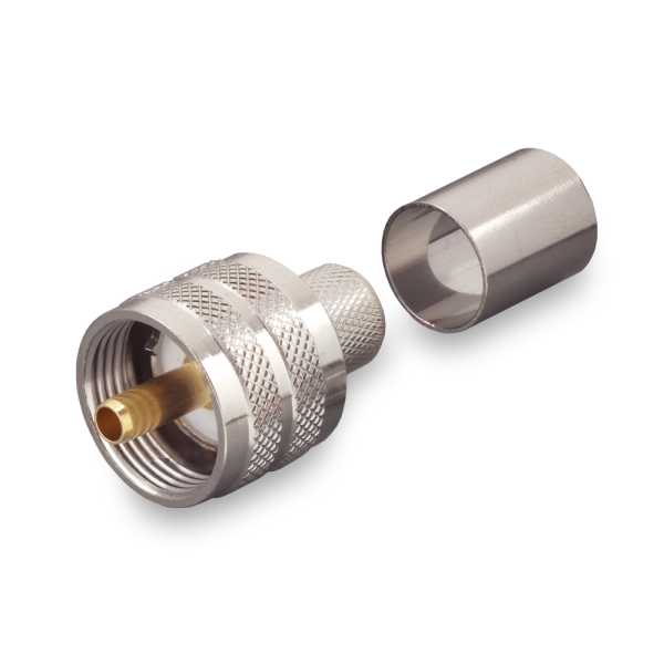 Разъем UHF U-111B PL259(male) на кабели RG-213, LMR-400, обжимной от магазина РЭССИ