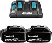 Батарея аккумуляторная Makita BL1850B 18В 5Ач Li-Ion (З/У в компл.) (191L75-3) от магазина РЭССИ