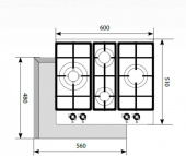 Газовая варочная поверхность Lex GVE 6043 C IV LIGHT белый антик от магазина РЭССИ