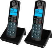 Р/Телефон Dect Alcatel S250 Duo ru black черный (труб. в компл.:2шт) АОН от магазина РЭССИ