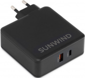 Сетевое зар./устр. SunWind SWWB6 65W 3.25A (PD+QC) USB/USB Type-C универсальное черный (SWWB6H1105BK) от магазина РЭССИ