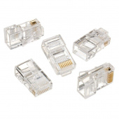 Вилка Cablexpert RJ-45 (8P8C) LC-8P8C-001 (3-зубца)  кат.5e 6 микрон для одножильн. кабеля(100 шт.) от магазина РЭССИ