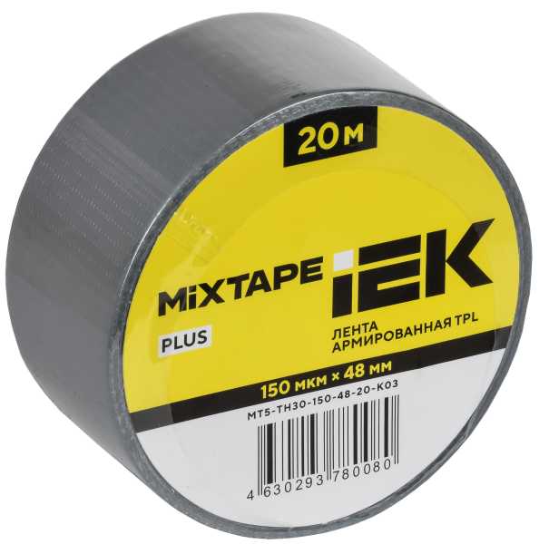 MIXTAPE PLUS Лента армированная TPL 150мкм 48ммх20м серая IEK от магазина РЭССИ
