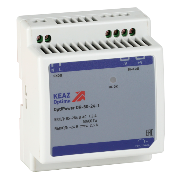 Блок питания OptiPower DR-60-24-1 от магазина РЭССИ