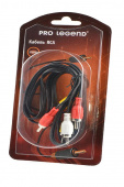Аудио-видео кабель Pro Legend PL1108 3xRCA вилка <--> 3xRCA вилка, видео+стерео-аудио, 1.5 м BL1 от магазина РЭССИ