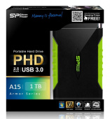 Жесткий диск Silicon Power USB 3.0 1Tb SP010TBPHDA15S3K A15 SP010TBPHDA15S3K Armor 2.5" черный от магазина РЭССИ