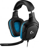 Наушники с микрофоном Logitech G432 черный/синий 2м мониторные USB оголовье (981-000770) от магазина РЭССИ