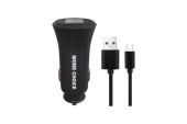 Автомобильное зарядное устройство More Choice 2USB 2.4A для micro USB AC23m Black от магазина РЭССИ