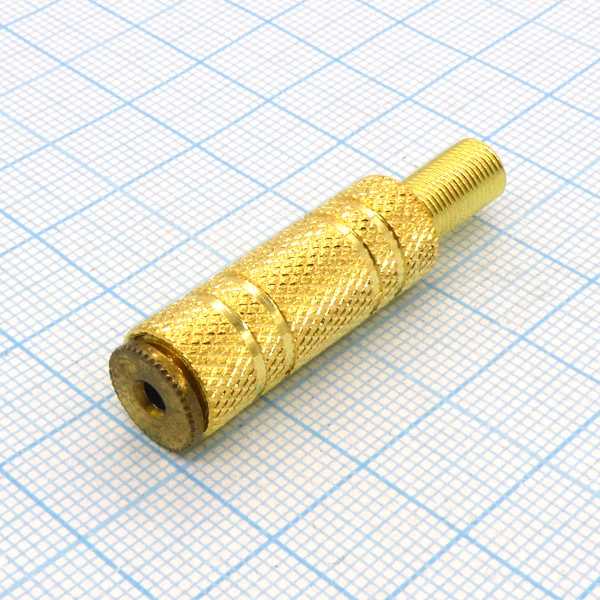 TRS 2.5 (micro jack) гнездо каб мет Gold от магазина РЭССИ