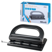 Дырокол KW-TRIO 964 30 листов черный 4 отверстия с линейкой 811670 от магазина РЭССИ