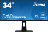 Монитор Iiyama 34" ProLite XUB3493WQSU-B1 черный IPS LED 4ms 21:9 HDMI M/M матовая HAS Piv 1000:1 400cd 178гр/178гр 3440x1440 DP UW USB 9.5кг от магазина РЭССИ